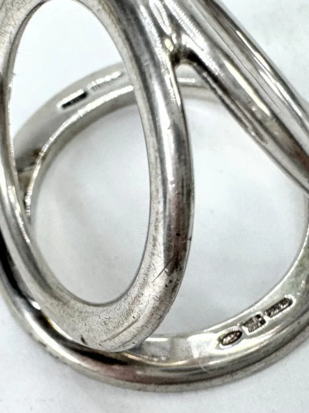 Vintage Bvlgari Sterling Silver Scarf Link authentic with box GS869